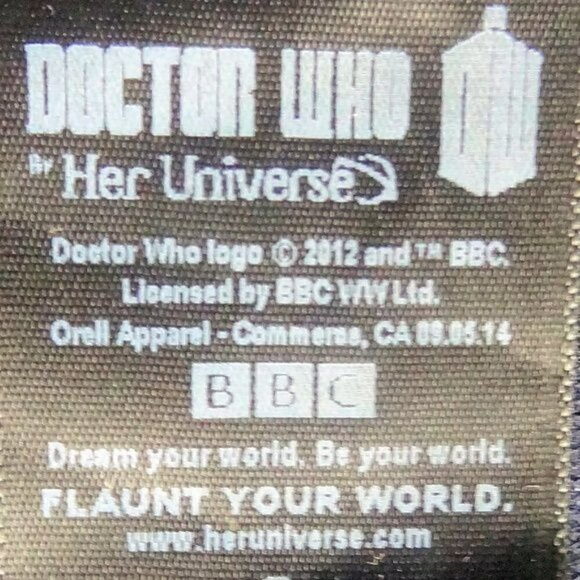 Doctor Who Navy Blue Long Sleeve Button Down Shirt X-Small - Picture 3 of 4